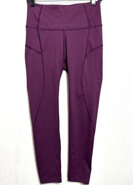 Women’s Leggings SMALL Quick Dry Activewear Pull On Maroon Athletic Gym Layer8
